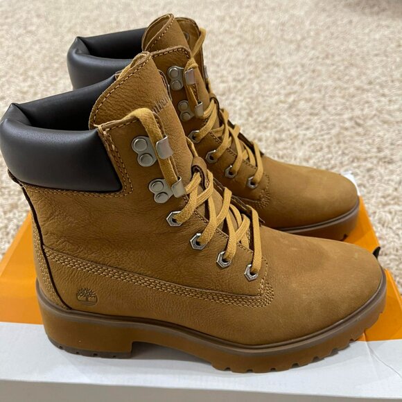 Timberland Women's Carnaby Cool 6-Inch Lace-Up Boots Wheat, Size 8 (New) - Picture 4 of 16